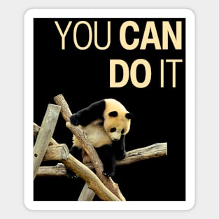 Panda Can Do - Motivation & Inspiration - Funny Collage Magnet